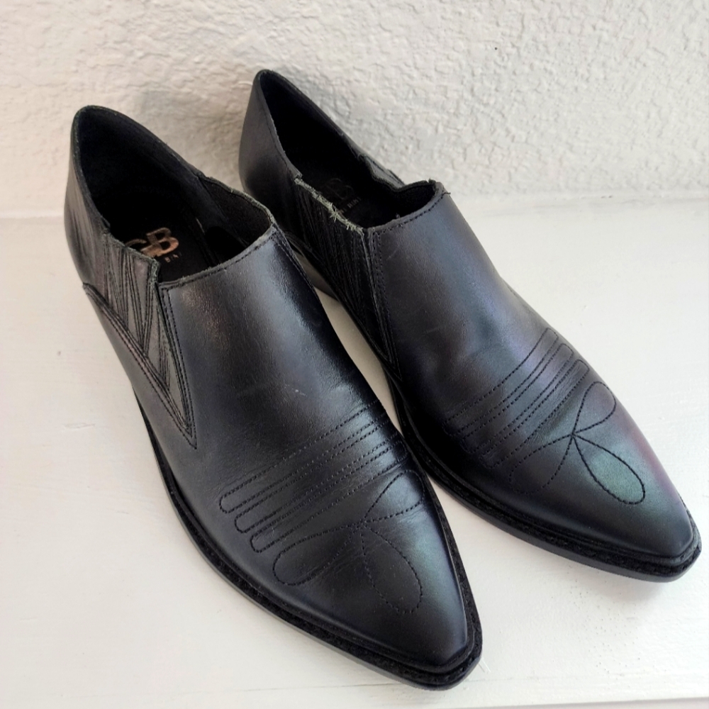 Gianni Bini "Let's Dance" black ankle western bootie shoe